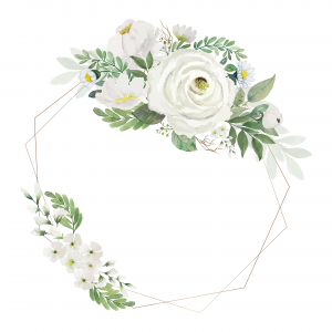 وکتور قاب عکس با گل های سفید خطی شکسته سفید